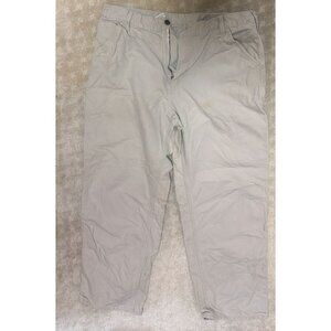 Carhartt Carpenter Pants Men's 34x32 Tan Canvas Dungaree Workwear Made in Mexico